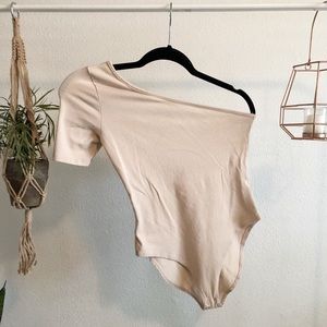 Nude One Shoulder Bodysuit